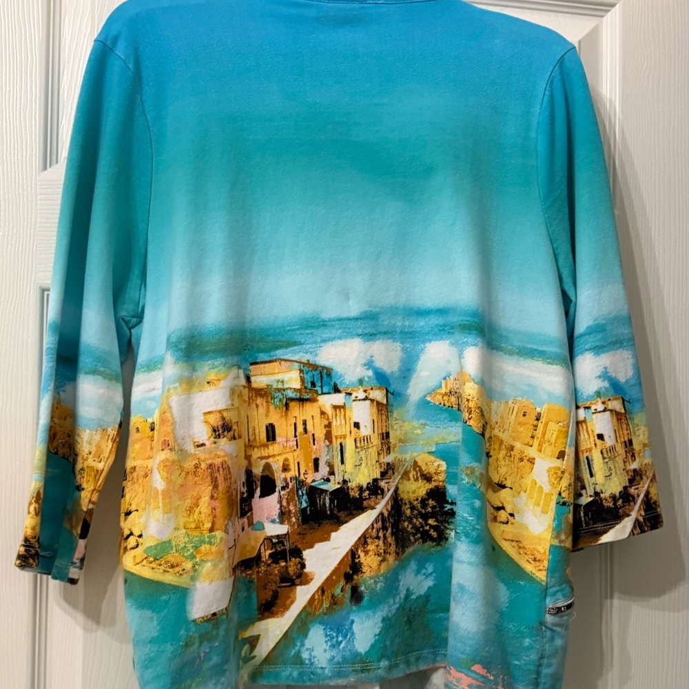 Onque Woman Scenic Print Cardigan